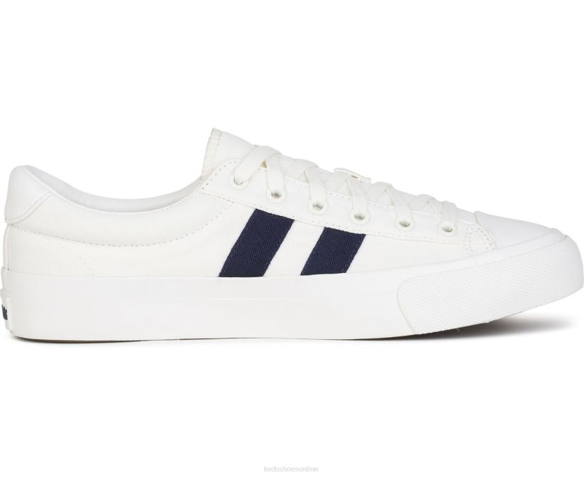 Unisex Keds Royal Plus Canvas White Navy RXFBP4256