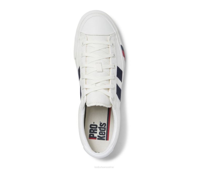 Unisex Keds Royal Plus Canvas White Navy RXFBP4256