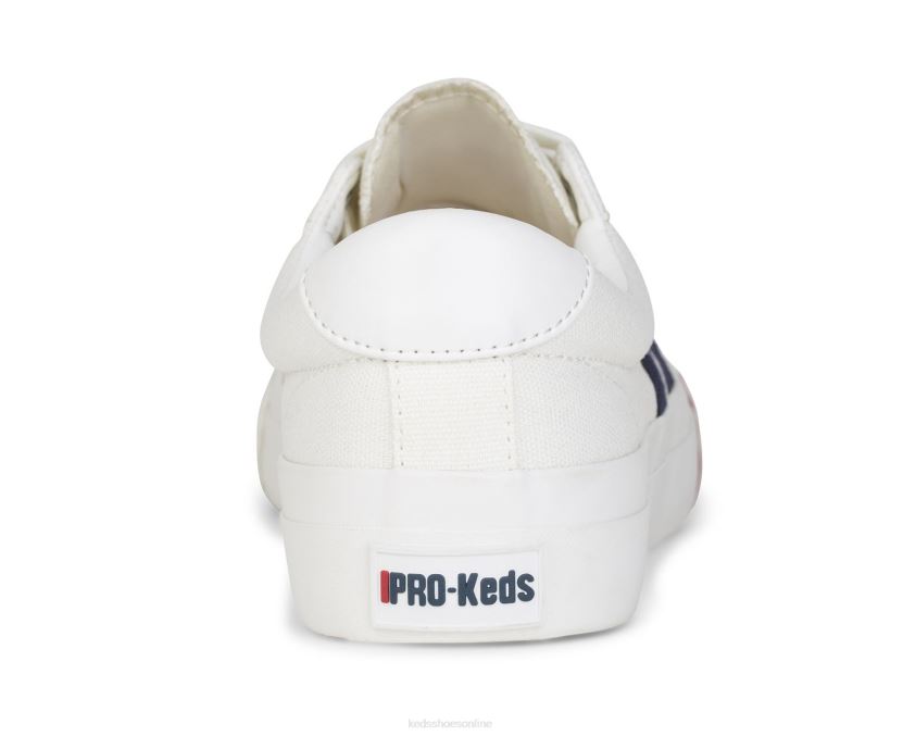Unisex Keds Royal Plus Canvas White Navy RXFBP4256