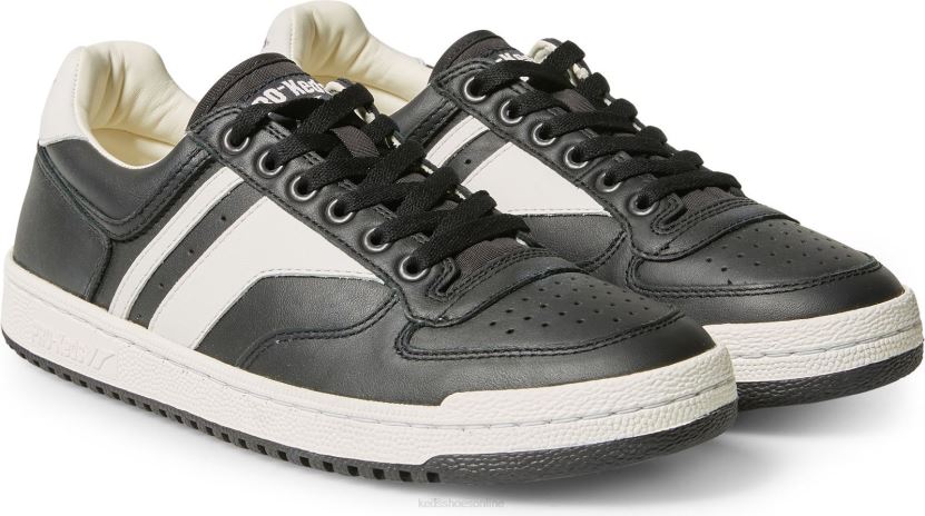 Unisex Keds Skyhawk Lo Leather Black White RXFBP4254