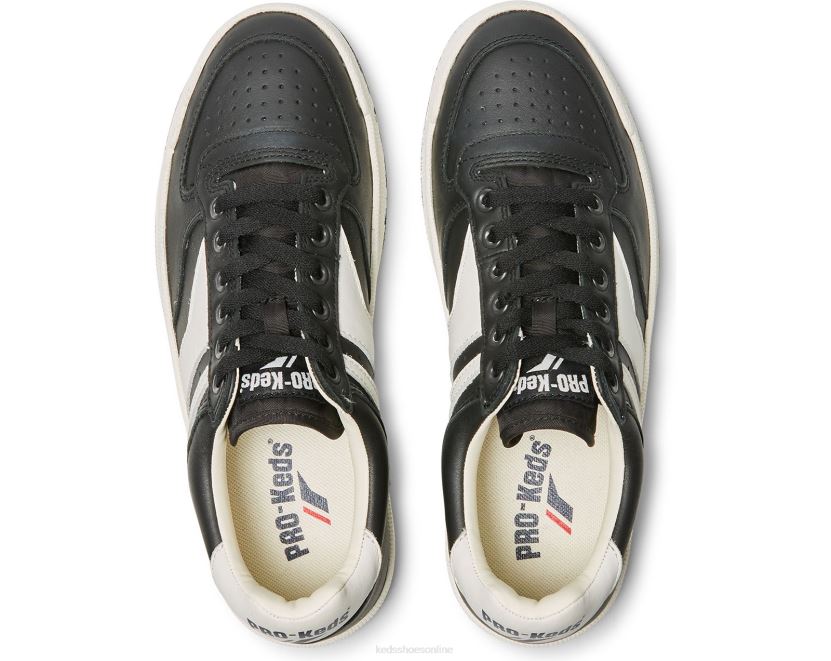 Unisex Keds Skyhawk Lo Leather Black White RXFBP4254
