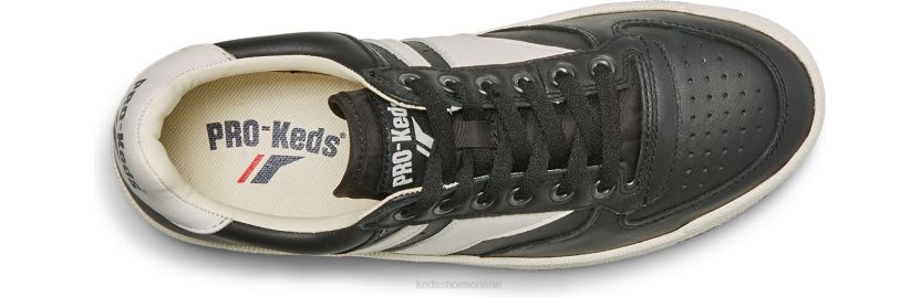 Unisex Keds Skyhawk Lo Leather Black White RXFBP4254