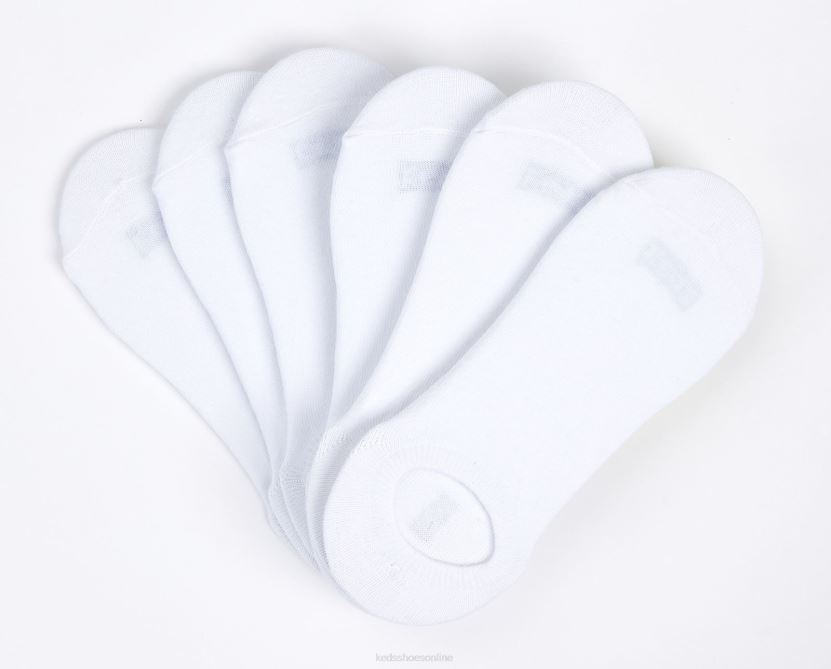 Big Kid Keds 6 PK Basic Signature Liner White RXFBP4252