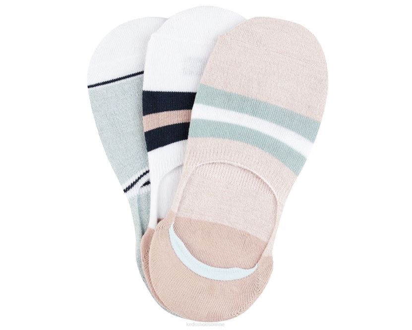 Women Keds 3 Pk Classic Sneaker Liner Socks Pink RXFBP4214