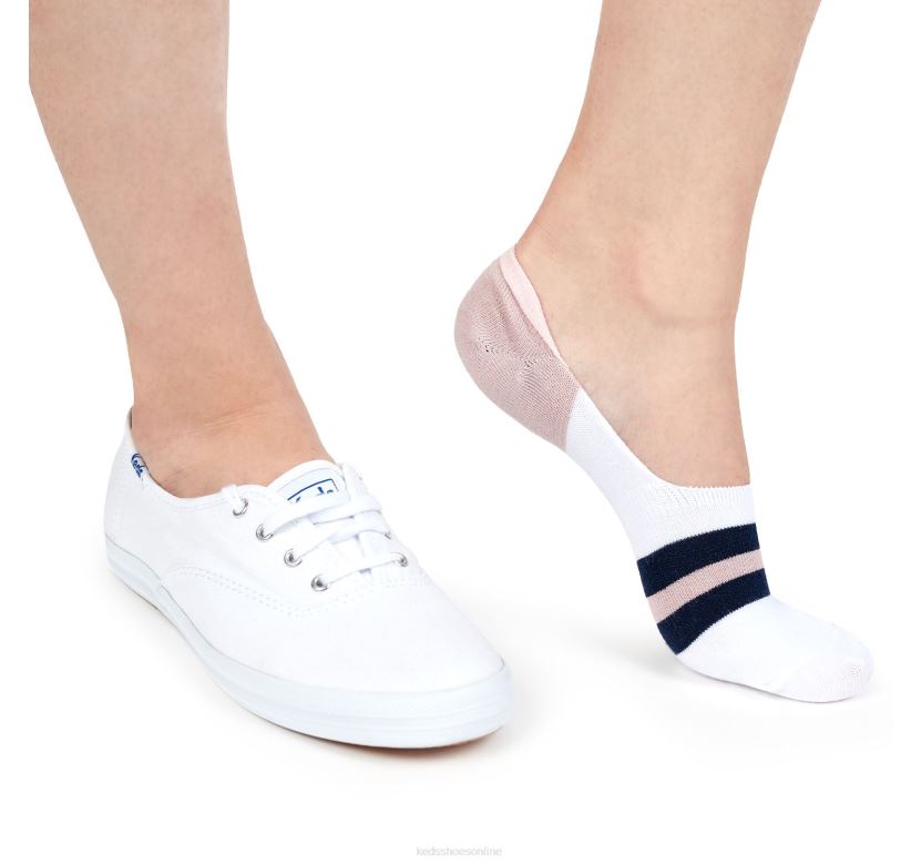 Women Keds 3 Pk Classic Sneaker Liner Socks Pink RXFBP4214