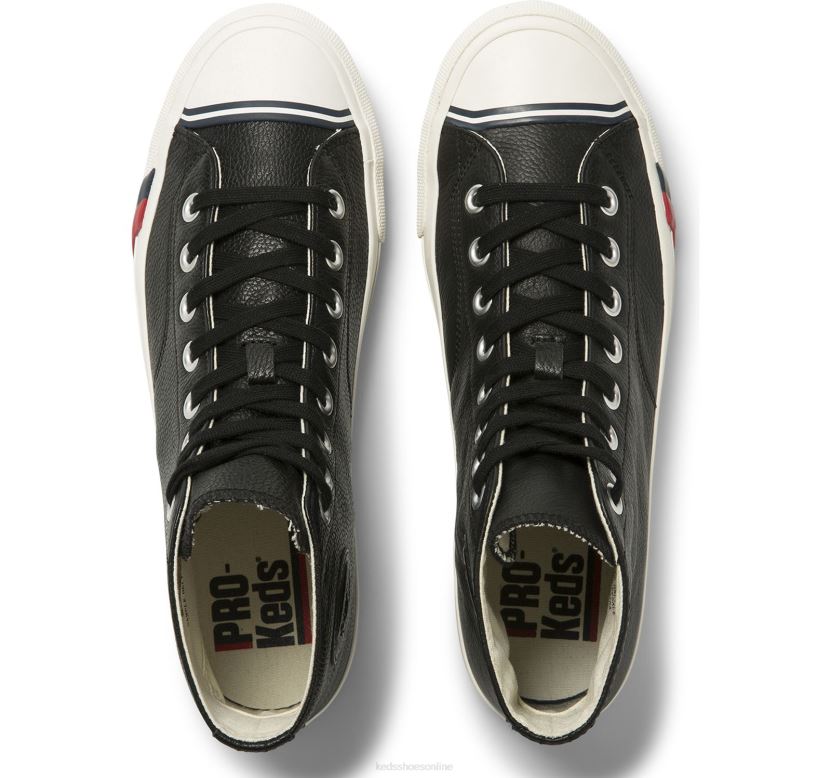 Unisex Keds Royal Hi Leather Sneaker Black RXFBP4142