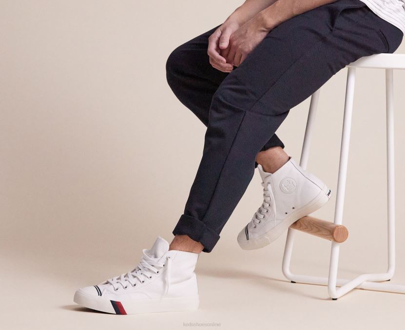 Unisex Keds Royal Hi Leather Sneaker White RXFBP4143