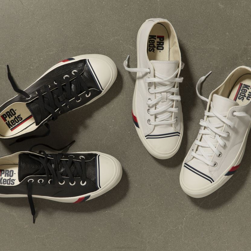 Unisex Keds Royal Lo Classic Leather Sneaker Black RXFBP4135