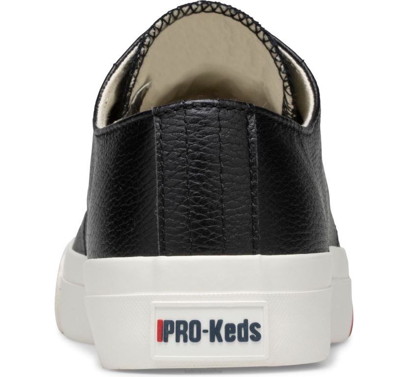 Unisex Keds Royal Lo Classic Leather Sneaker Black RXFBP4135