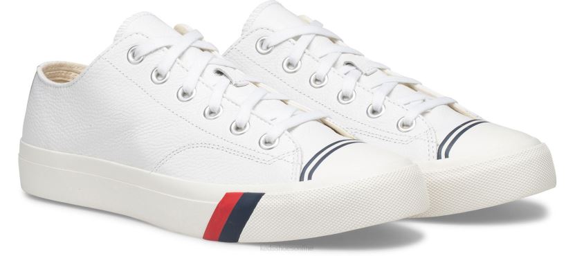 Unisex Keds Royal Lo Classic Leather Sneaker White RXFBP4136