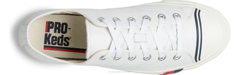 Unisex Keds Royal Lo Classic Leather Sneaker White RXFBP4136