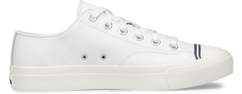 Unisex Keds Royal Lo Classic Leather Sneaker White RXFBP4136