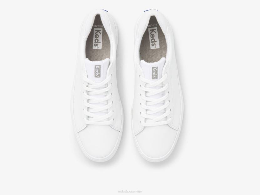 Women Keds Alley Leather Sneaker White RXFBP4127