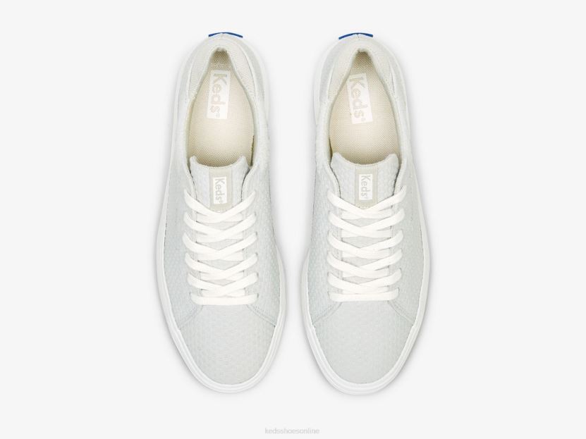 Women Keds Alley Suede Deboss Sneaker Light Grey RXFBP4198