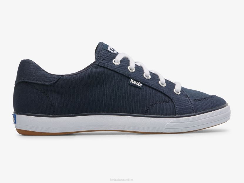 Women Keds Center III Canvas Sneaker Navy RXFBP480