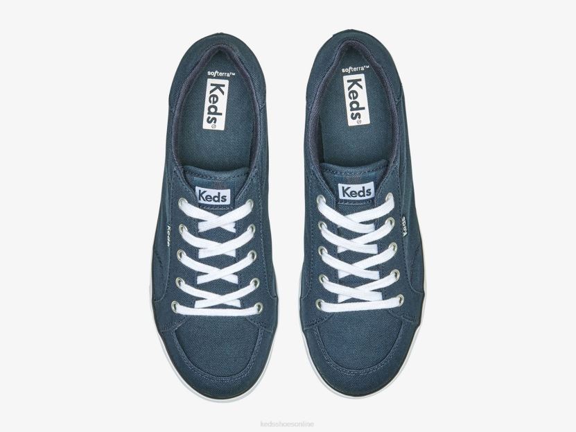 Women Keds Center III Canvas Sneaker Navy RXFBP480