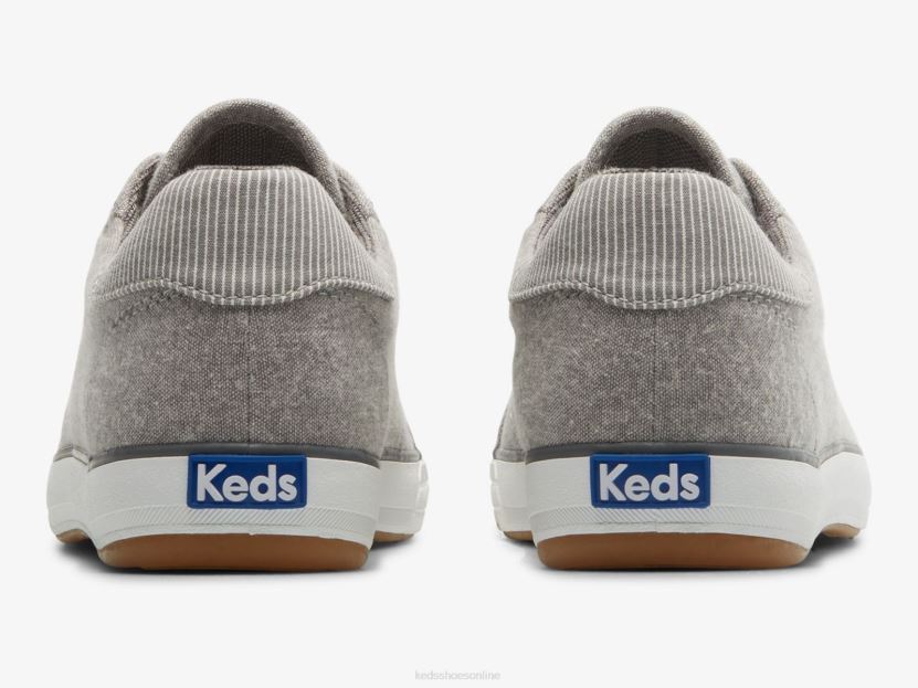 Women Keds Center III Chambray Sneaker Grey RXFBP4163