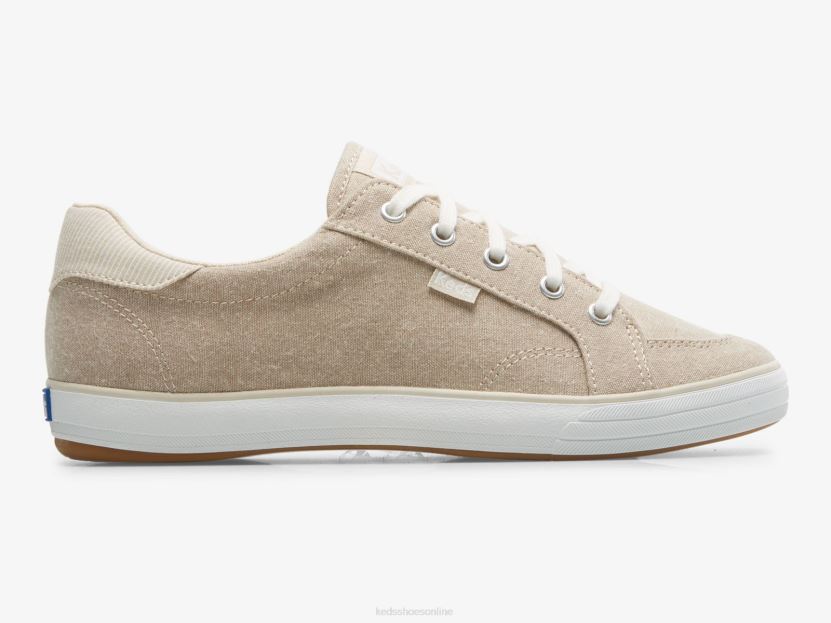 Women Keds Center III Chambray Sneaker Tan RXFBP4165