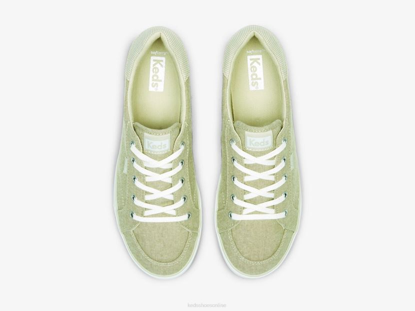 Women Keds Center III Chambray Sneaker Tan RXFBP4165