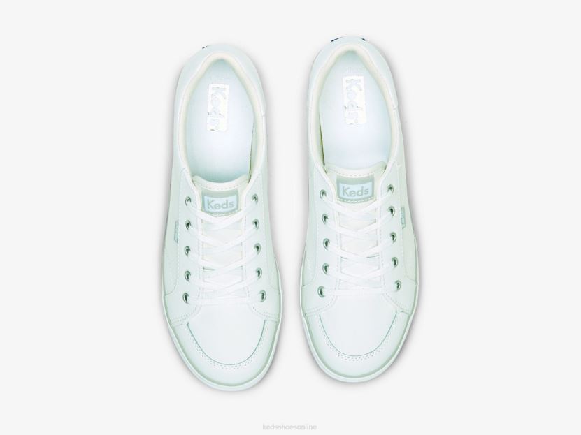 Women Keds Center III Leather Sneaker White RXFBP483