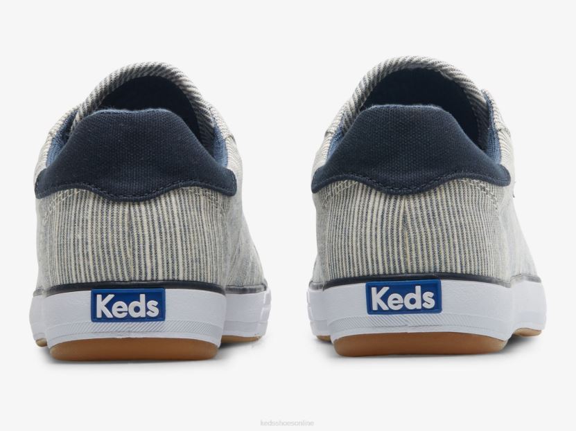 Women Keds Center III Slub Stripe Sneaker Navy Stripe RXFBP4154
