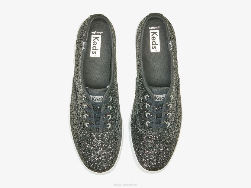 Women Keds Champion Glitter Celebration Sneaker Black RXFBP4103