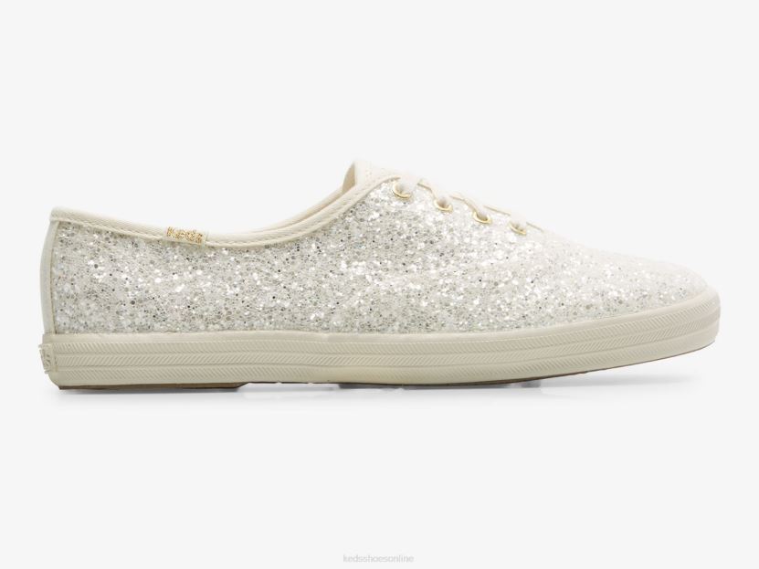 Women Keds Champion Glitter Celebration Sneaker Cream RXFBP4104