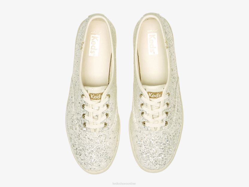 Women Keds Champion Glitter Celebration Sneaker Cream RXFBP4104