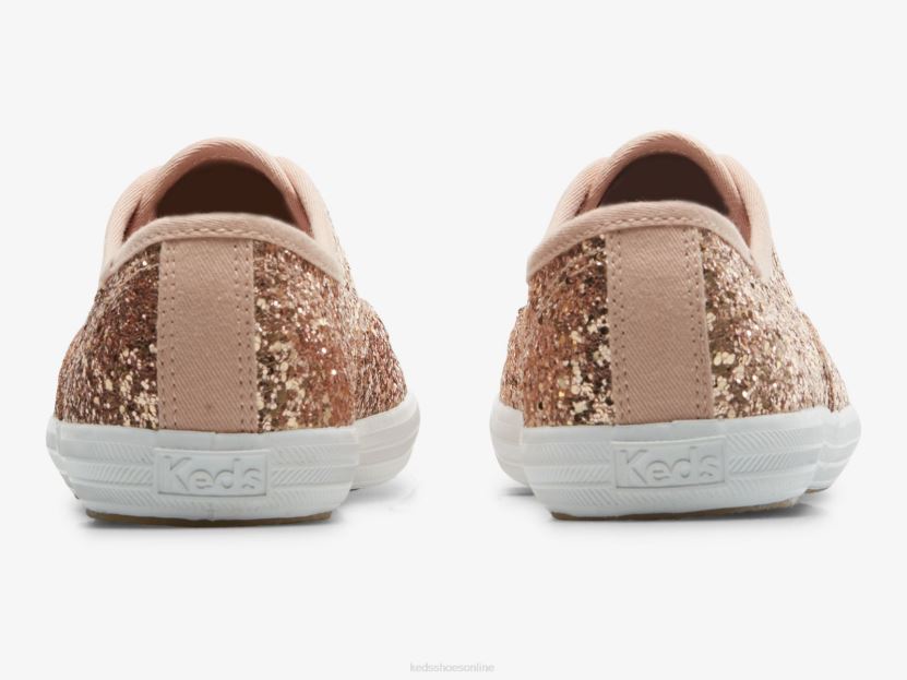 Women Keds Champion Glitter Celebration Sneaker Rose Gold RXFBP4106