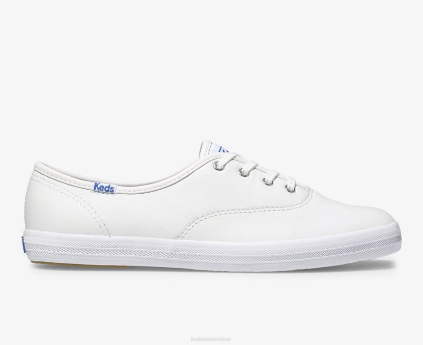 Women Keds Champion Originals Leather Sneaker White RXFBP4111