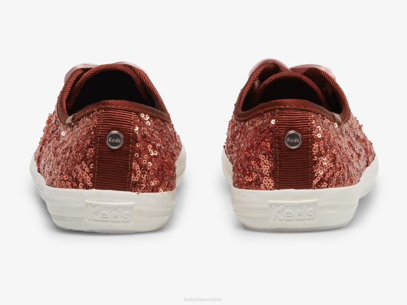 Women Keds Champion Sequins Celebration Sneaker Burnt Sienna RXFBP4188