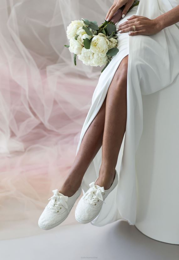 Women Keds Champion Sequins Sneaker Off White RXFBP4179