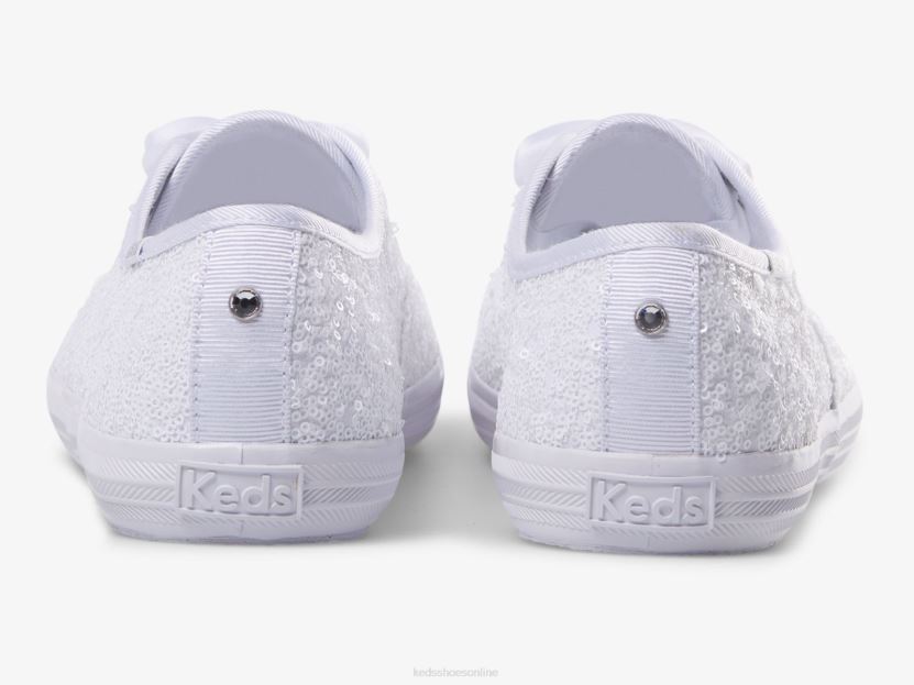 Women Keds Champion Sequins Sneaker White RXFBP4178
