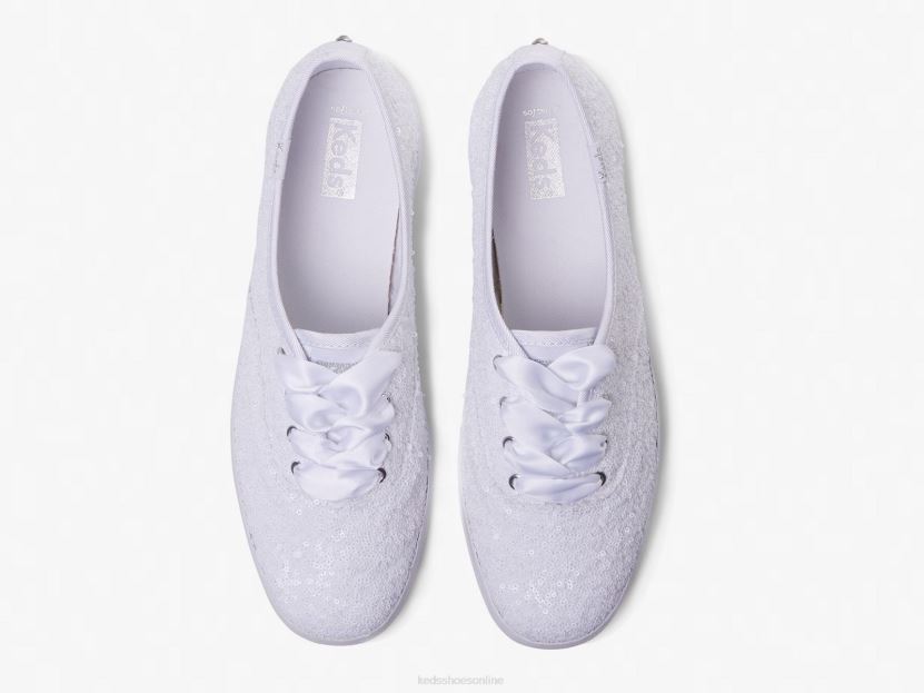 Women Keds Champion Sequins Sneaker White RXFBP4178