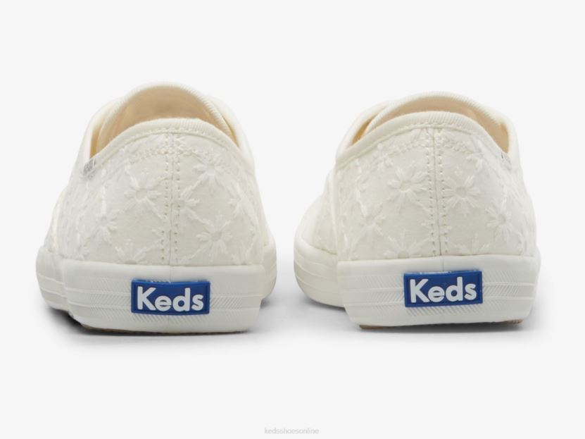 Women Keds Champion Starburst Eyelet Sneaker White RXFBP4153