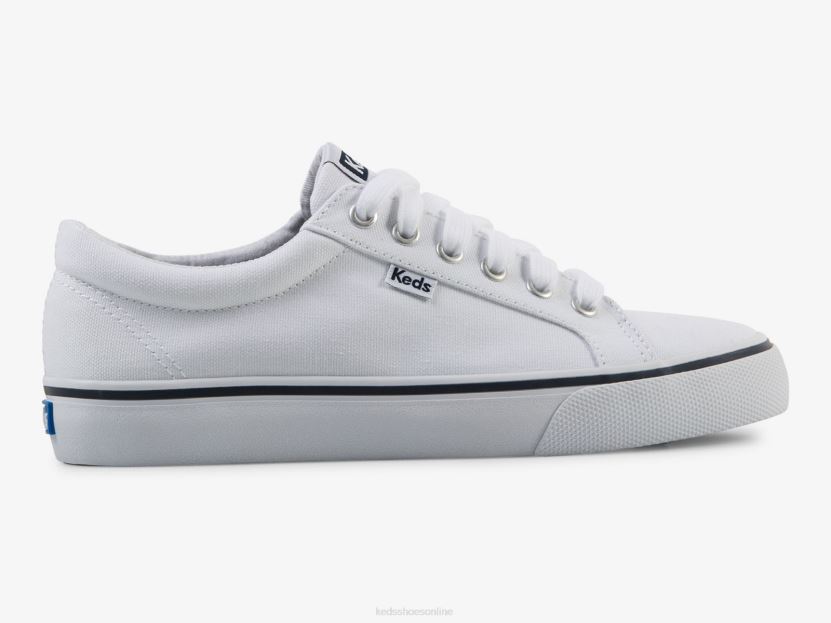Women Keds Jump Kick Canvas Sneaker White Navy RXFBP4121