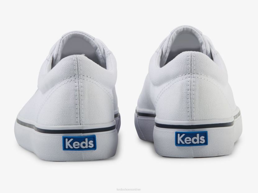 Women Keds Jump Kick Canvas Sneaker White Navy RXFBP4121