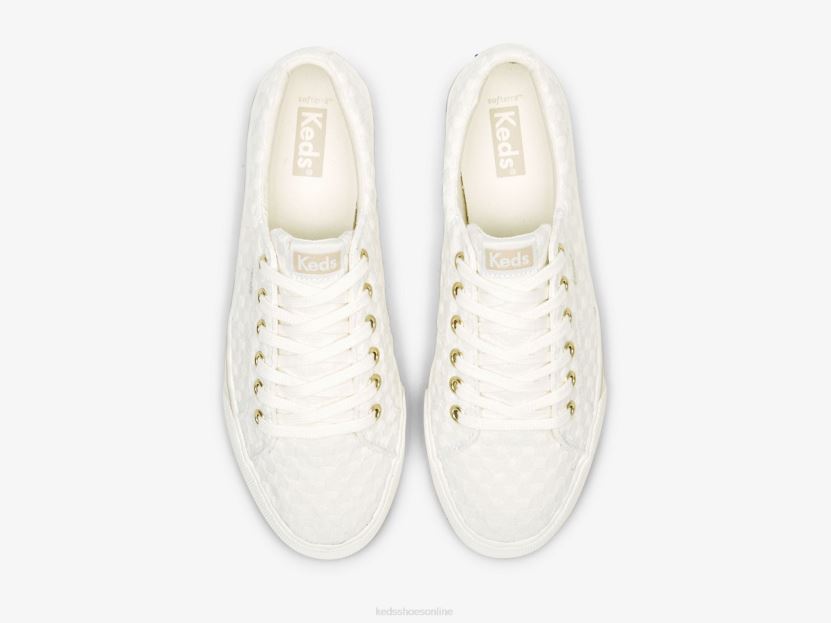 Women Keds Jump Kick Duo Dot Eyelet Sneaker Snow White RXFBP4151