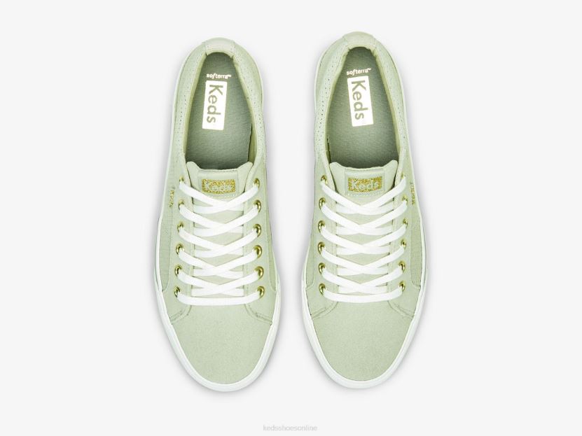 Women Keds Jump Kick Duo Perf Suede Sneaker Grey RXFBP4195