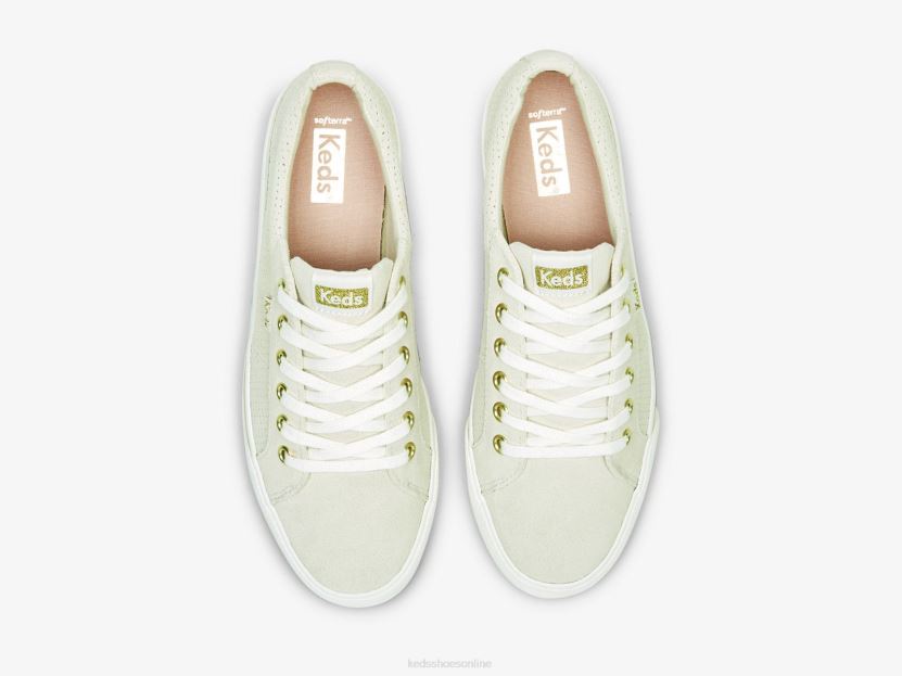 Women Keds Jump Kick Duo Perf Suede Sneaker Light Pink RXFBP4196