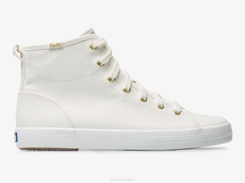 Women Keds Kickstart Hi Canvas Sneaker White RXFBP4113