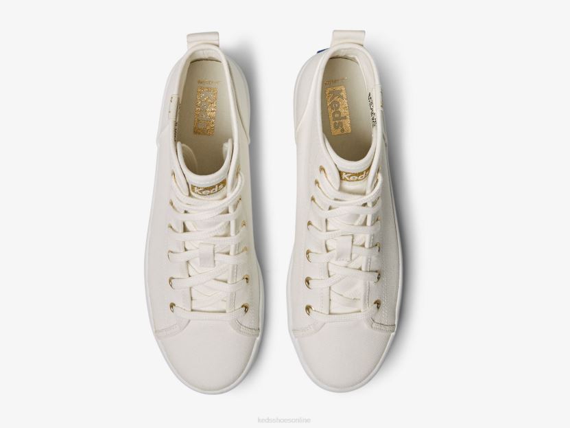 Women Keds Kickstart Hi Canvas Sneaker White RXFBP4113