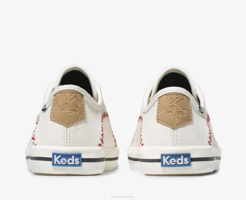 Women Keds Kickstart Pennant Sneaker Off White Canvas RXFBP4131