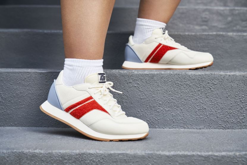 Women Keds Renaissance Terry Sneaker White Red RXFBP4173