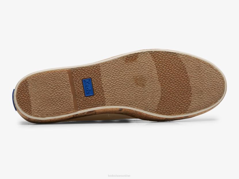 Women Keds Triple Kick Cork Foxing Sneaker Natural RXFBP4166