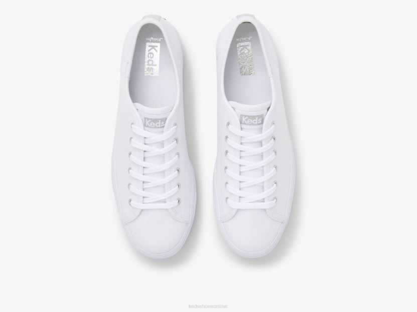 Women Keds Triple Up Canvas Sneaker White RXFBP489