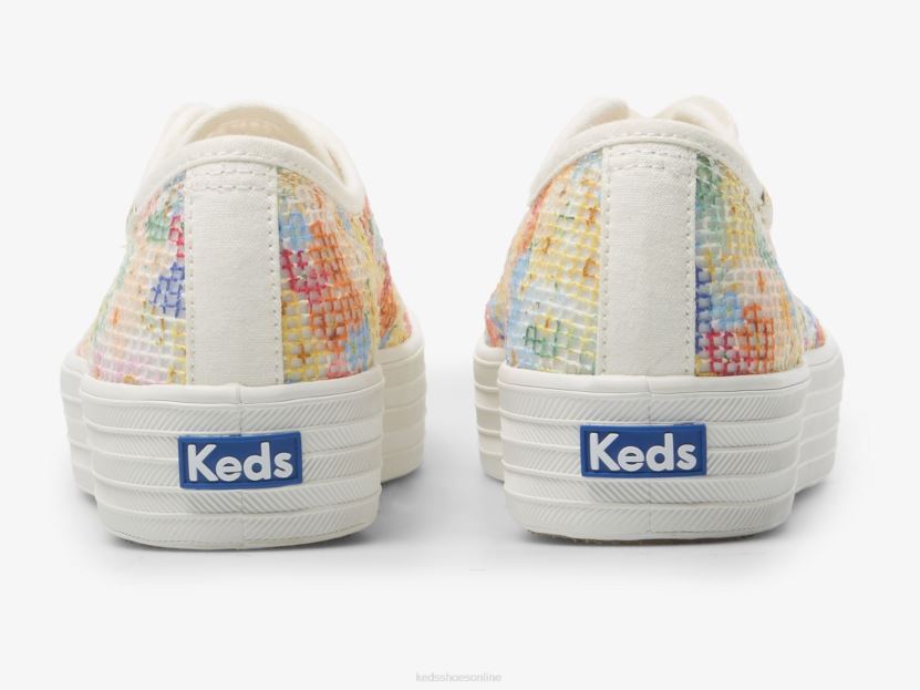 Women Keds x Rifle Paper Co. Triple Kick Mesh Margaux White Multi RXFBP4181