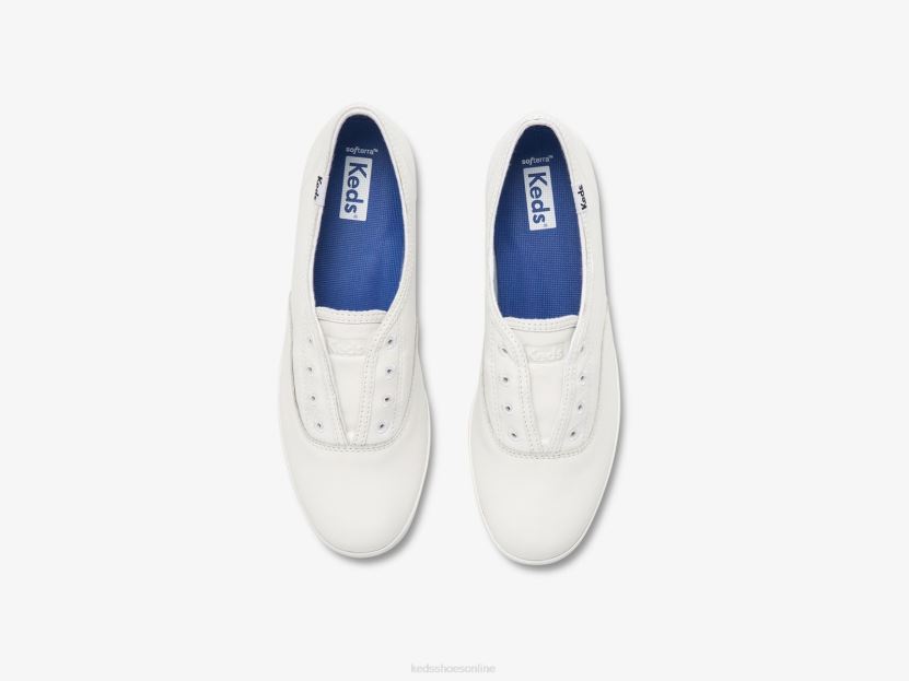 Women Keds Chillax Leather Slip On Sneaker White RXFBP437