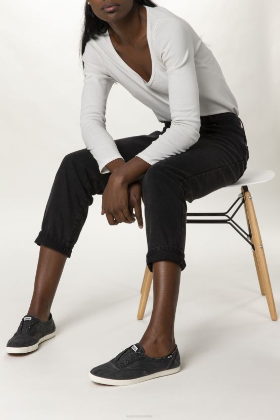 Women Keds Chillax Washable Slip On Sneaker Charcoal RXFBP442