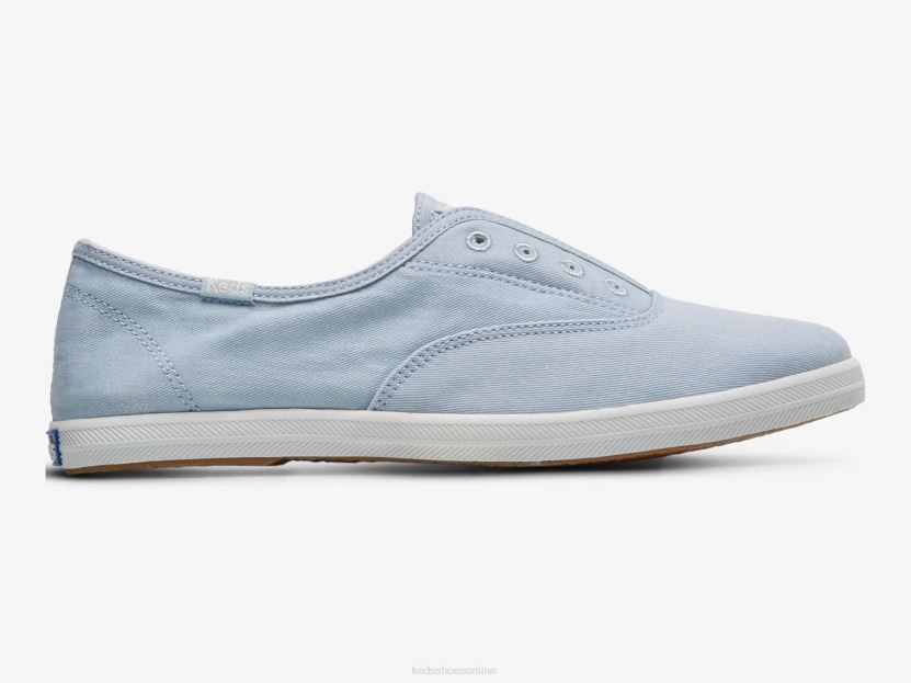 Women Keds Chillax Washable Twill Slip On Sneaker Light Blue RXFBP460